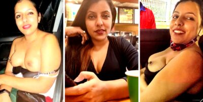 Desi milf flashing her boobs